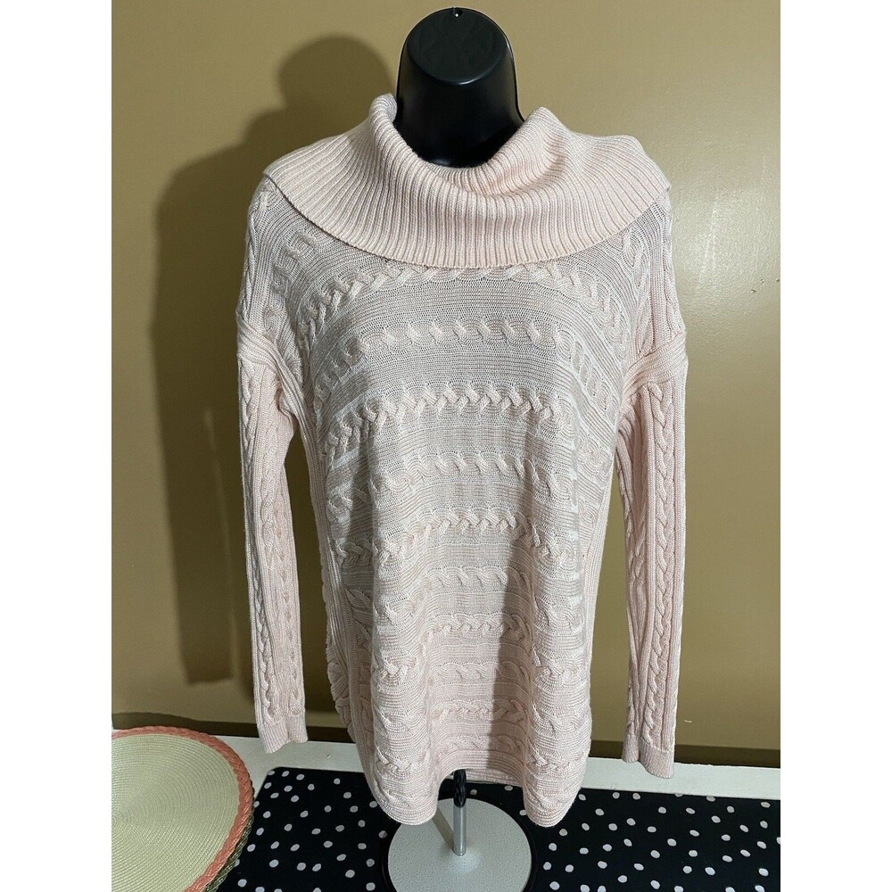Lauren Ralph Lauren Women’s Pink Sweater  Neck Fold Size M